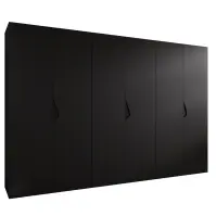 Skriňa Sandi 1-300 (3x100) čierna/čierna