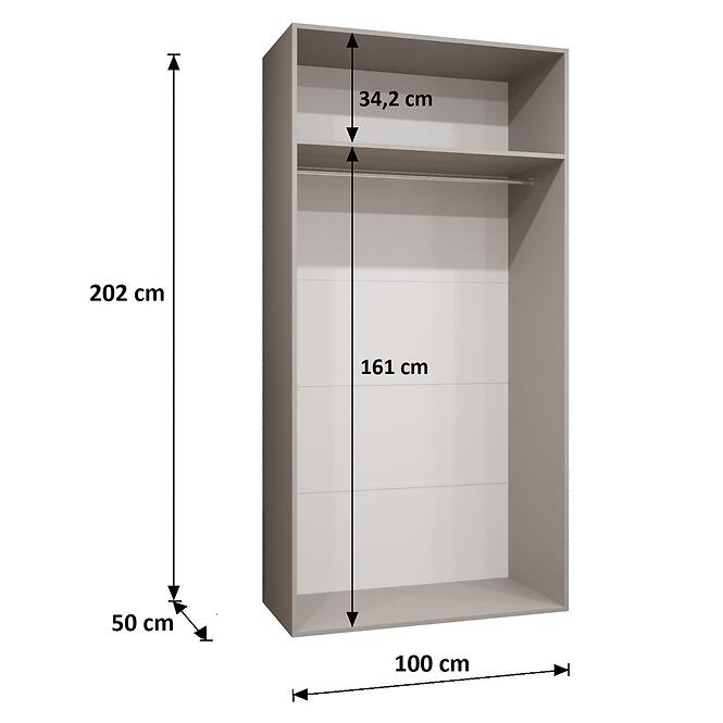 Skriňa Sandi 2-100 biela/zlatá,2