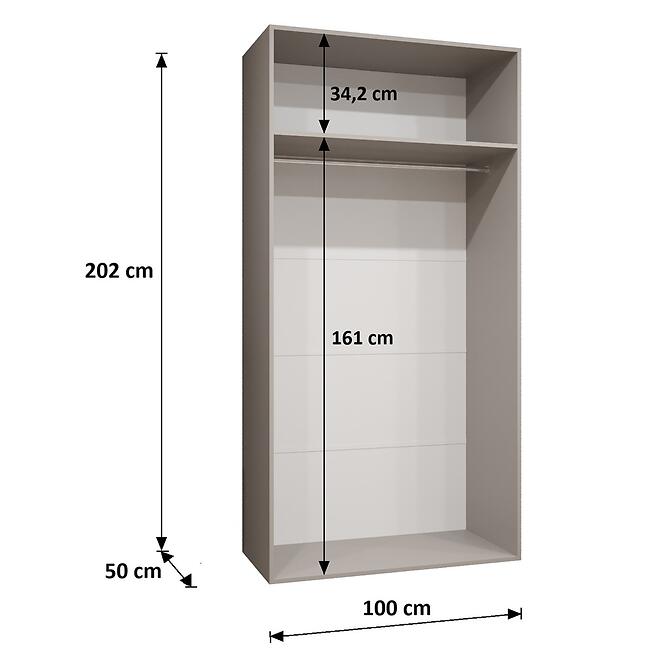 Skriňa Sandi 3-100 čierna/zlatá,2