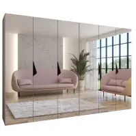 Skriňa Sandi 3-300 (2x150) kašmír/čierna