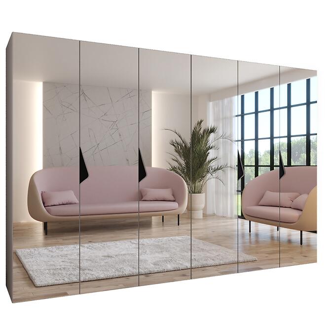 Skriňa Sandi 3-300 (2x150) kašmír/čierna