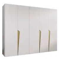 Skriňa Piano 1-250 biela/zlatá