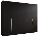 Skriňa Piano 1-250 čierna/zlatá