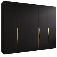 Skriňa Piano 1-250 čierna/zlatá