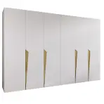 Skriňa Piano 1-300 (2x150) biela/zlatá