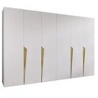 Skriňa Piano 1-300 (2x150) biela/zlatá