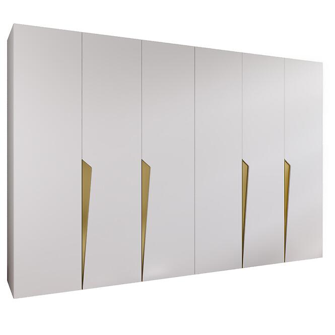 Skriňa Piano 1-300 (2x150) biela/zlatá