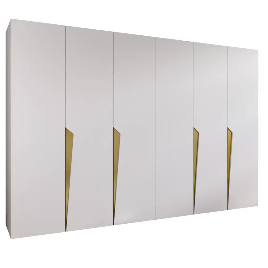 Skriňa Piano 1-300 (2x150) biela/zlatá