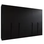 Skriňa Piano 1-300 (2x150) čierna/čierna