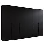 Skriňa Piano 1-300 (2x150) čierna/čierna