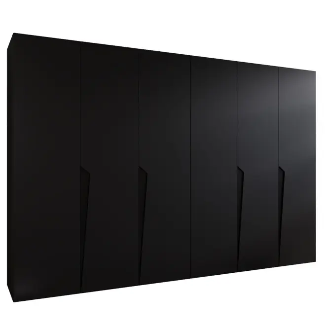 Skriňa Piano 1-300 (2x150) čierna/čierna