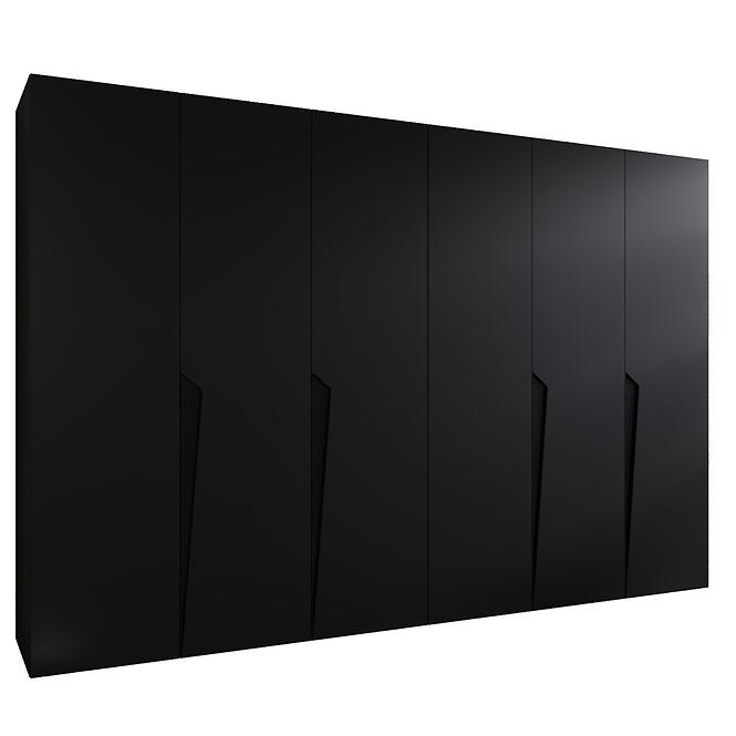 Skriňa Piano 1-300 (2x150) čierna/čierna