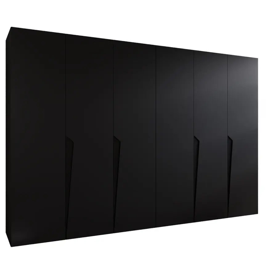 Skriňa Piano 1-300 (2x150) čierna/čierna
