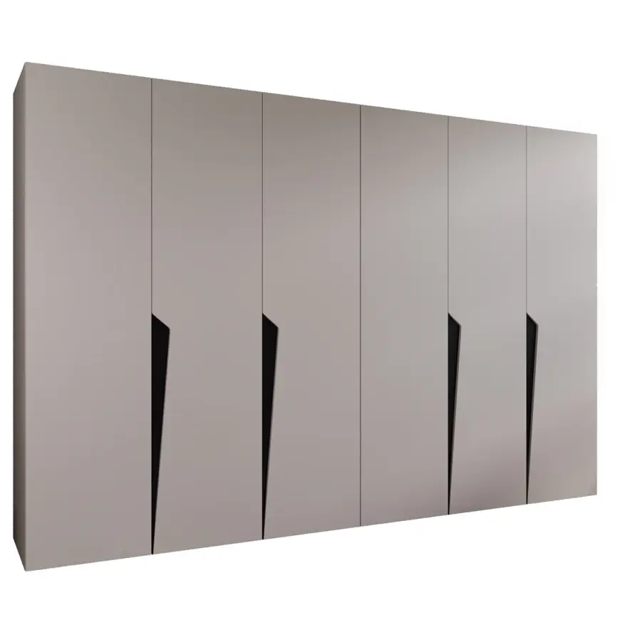Skriňa Piano 1-300 (2x150) kašmír/čierna
