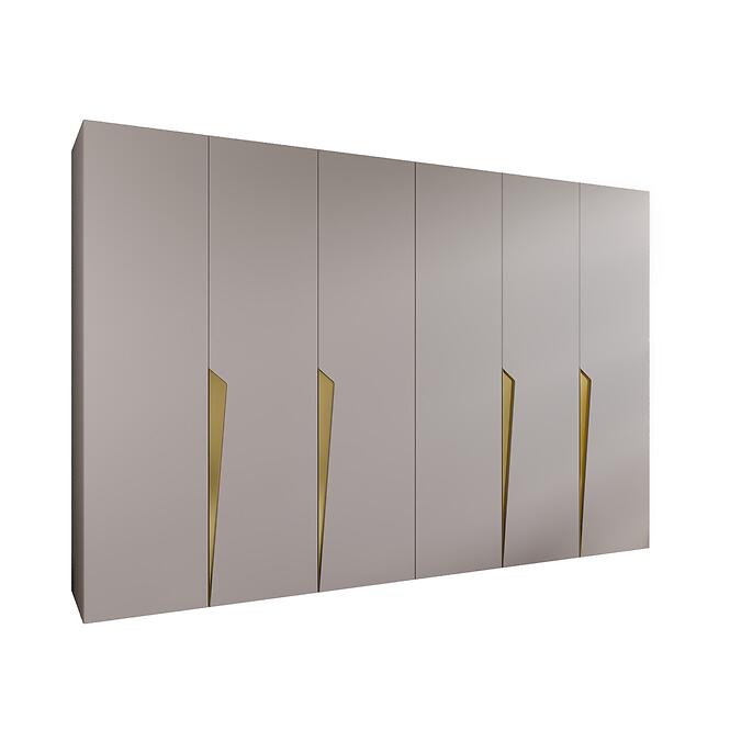 Skriňa Piano 1-300 (2x150) kašmír/zlatá