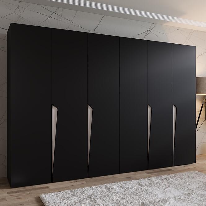 Skriňa Piano 1-300 (2x150) čierna/kašmír