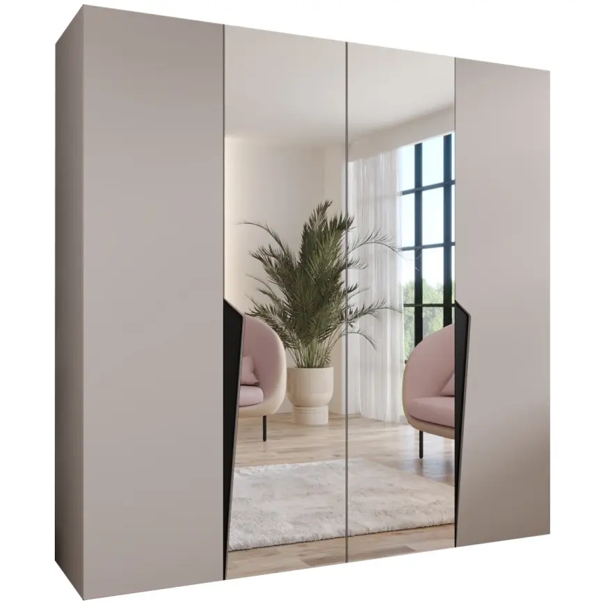 Skriňa Piano 2-200 kašmír/čierna