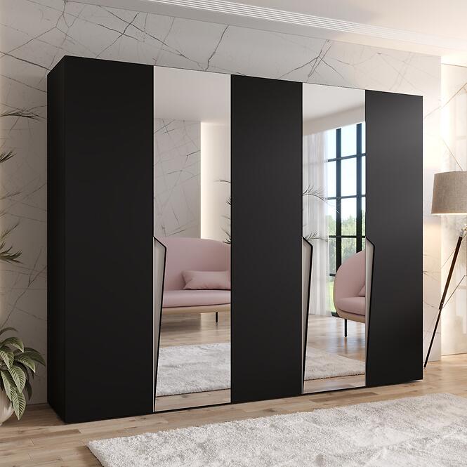 Skriňa Piano 2-250 čierna/kašmír,5