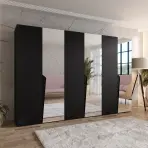 Skriňa Piano 2-300 (3x100) čierna/čierna