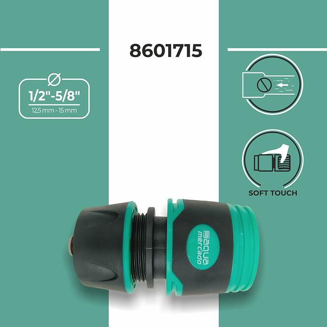 Rýchlospojka - stop ventil 1/2˝-5/8˝ Soft Touch AM5810E,3