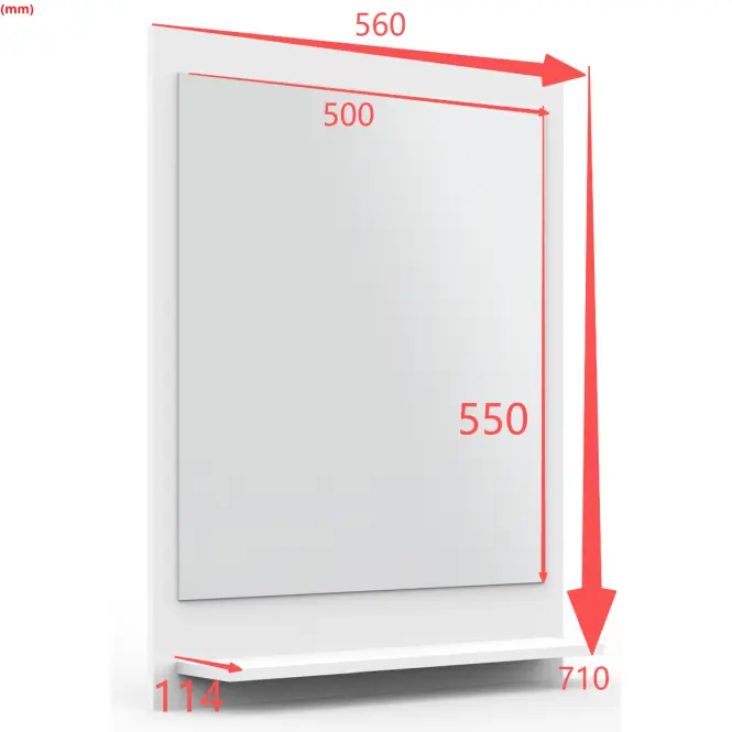 Zrkadlo Portal 56 biela