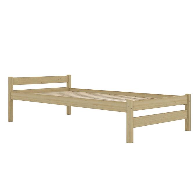 Posteľ Aleks 90x200 prírodná, nelakovaná