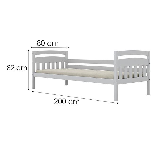 Posteľ Tosia štandard 80x200 biela,4