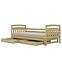 Posteľ Tosia s prístelkou + zásuvky 90x200 prírodná, nelakovaná,2