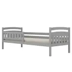 Posteľ Tosia štandard + zábrana 80x180 sivá