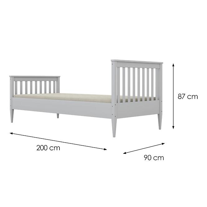 Posteľ Ignaś 90x200 biela,2