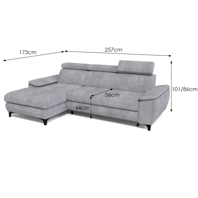 Rohová sedacia súprava Heros L Tresor 09,5