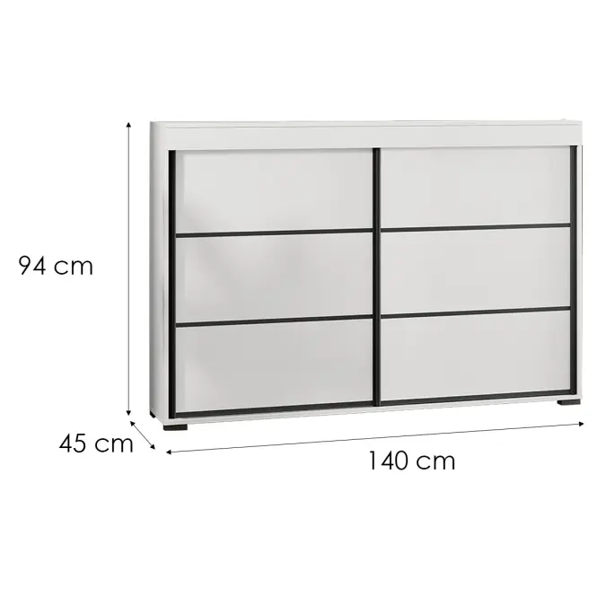 Komoda Tanger 140 Biela,2