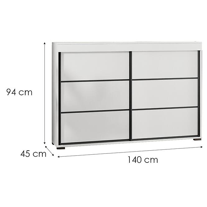 Komoda Tanger 140 Biela,2