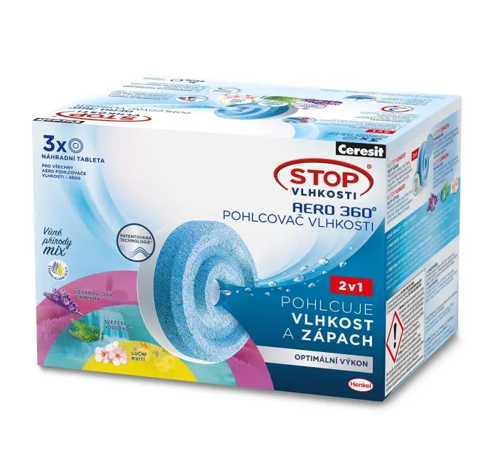 Ceresit Stop vlhkosti Aero 360° náhradné tablety 3 x 450 g
