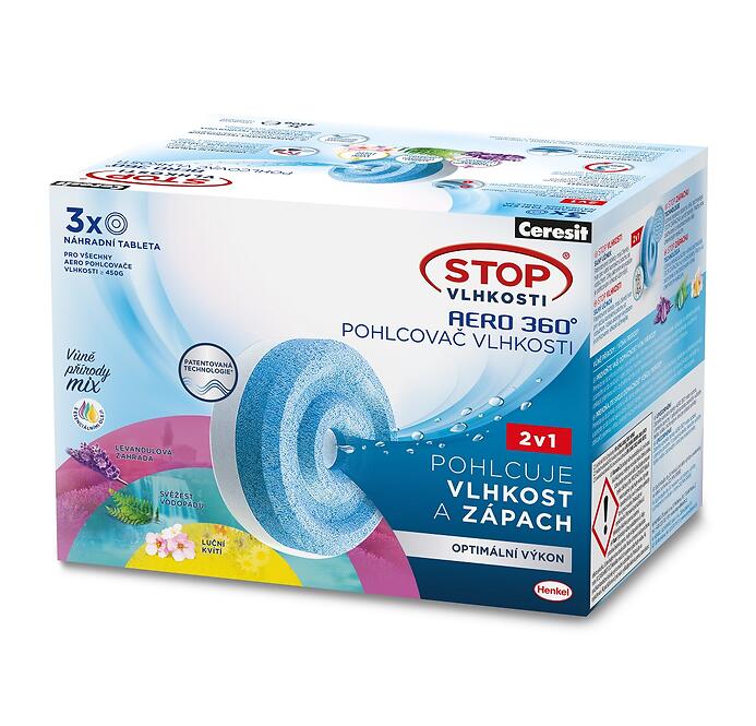 Ceresit Stop vlhkosti Aero 360° náhradné tablety 3 x 450 g
