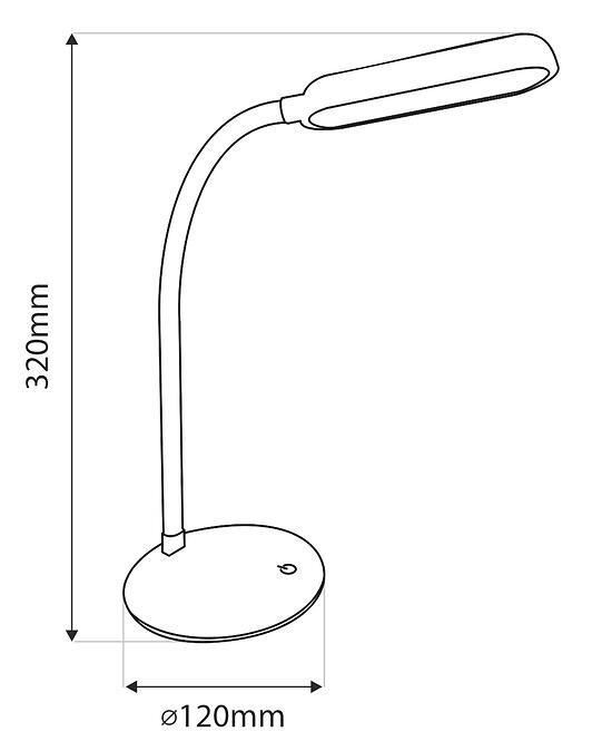 Stolová lampa TR-088M LED USB WHITE LB1,3