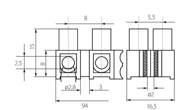 Spojovacia spojka H-2.5MM2 PP M (26430),2