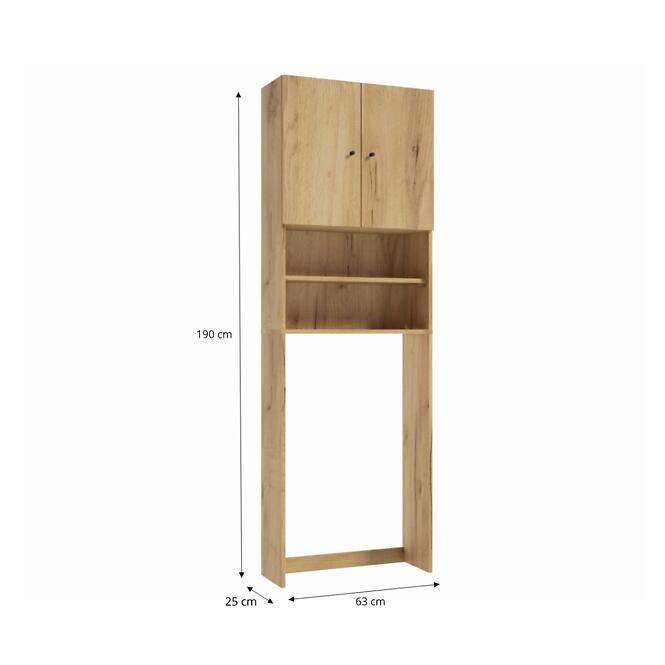 Skrinka nad práčku  PIK B60 DSM 2D0S Pralka dub craft,3