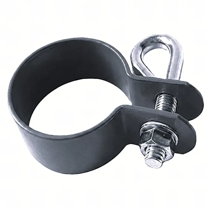 Koncová okrúhla objímka 42 mm Zn+RAL7016