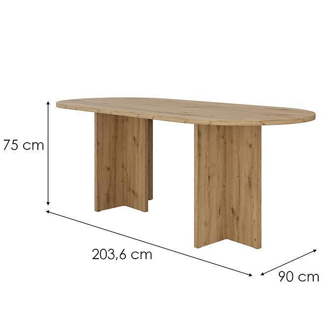 Stôl Loen 204x90 Dub Artisan,2