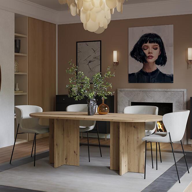 Stôl Loen 204x90 Dub Artisan,9