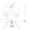 Stĺpik 1058mm 5xfi12 podlahový na schody 42,4mm,6