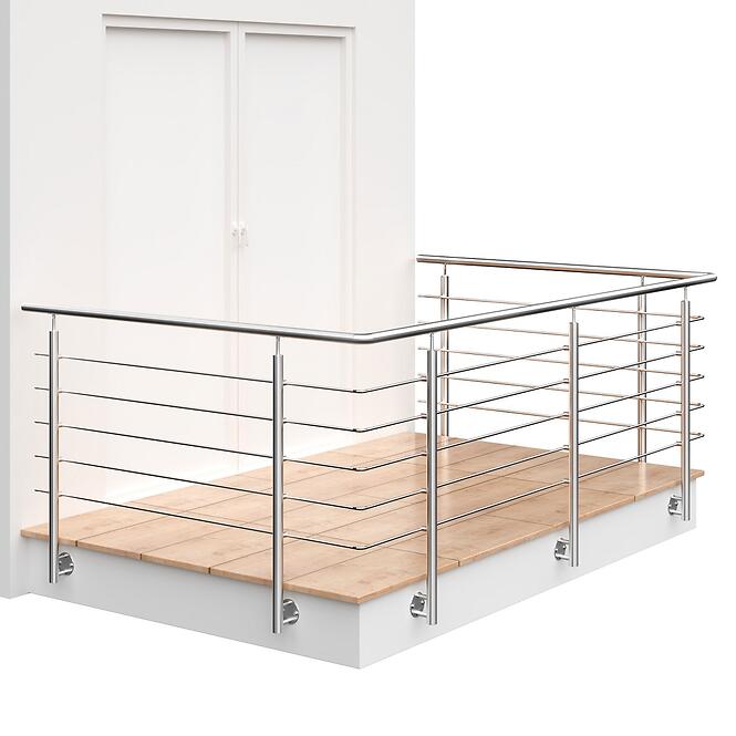 Stĺpik 1133mm 5xfi12 bočné uchytenie balkón 42,4mm,4