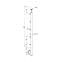 Stĺpik 1133mm 5xfi12 bočné uchytenie balkón 42,4mm,6