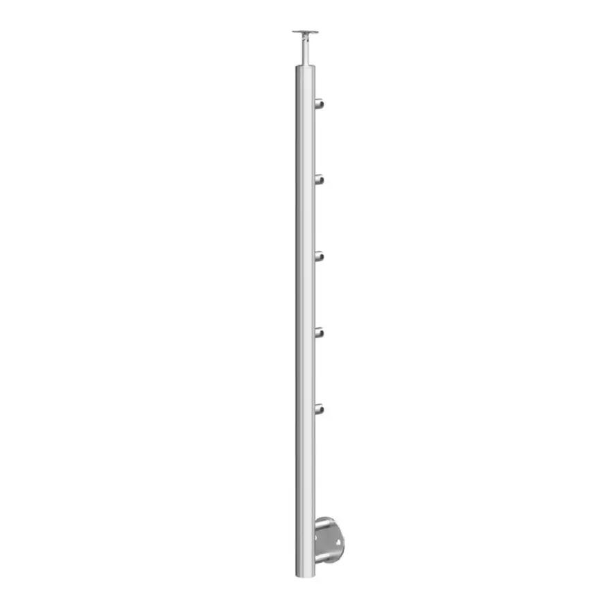 Stĺpik 1233mm 5xfi12 bočné uchytenie na schody 42,4mm