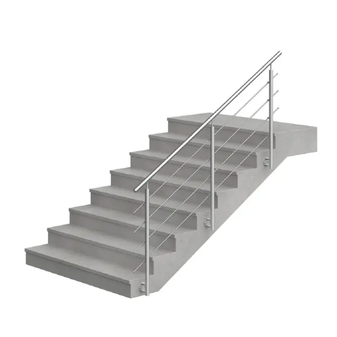 Stĺpik 1233mm 5xfi12 bočné uchytenie na schody 42,4mm
