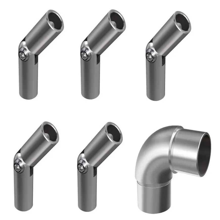 Koleno regulovateľné 1x42.4 mm + 5x12mm nehrdz. oceľ