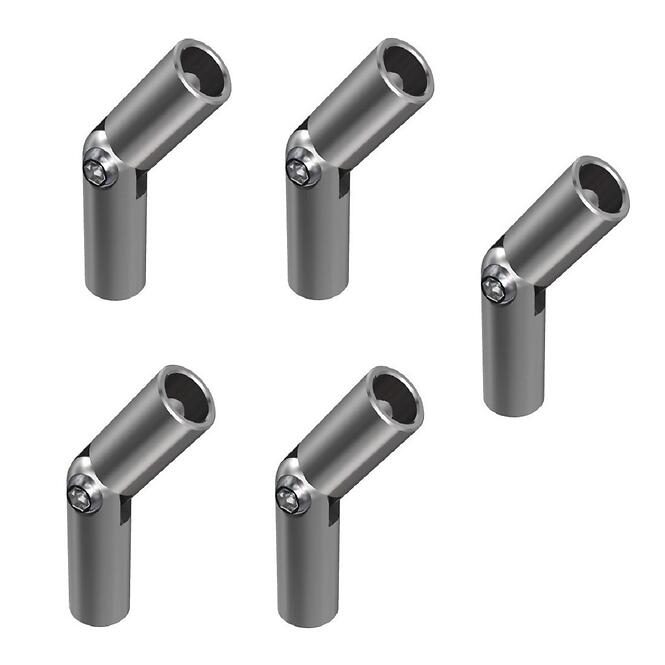 Koleno regulovateľné 5x12mm nehrdz. oceľ