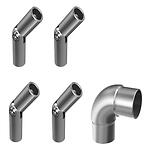 Koleno regulovateľné 1x42.4 mm + 4x12mm nehrdz. oceľ