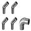 Koleno regulovateľné 1x42.4 mm + 4x12mm nehrdz. oceľ
